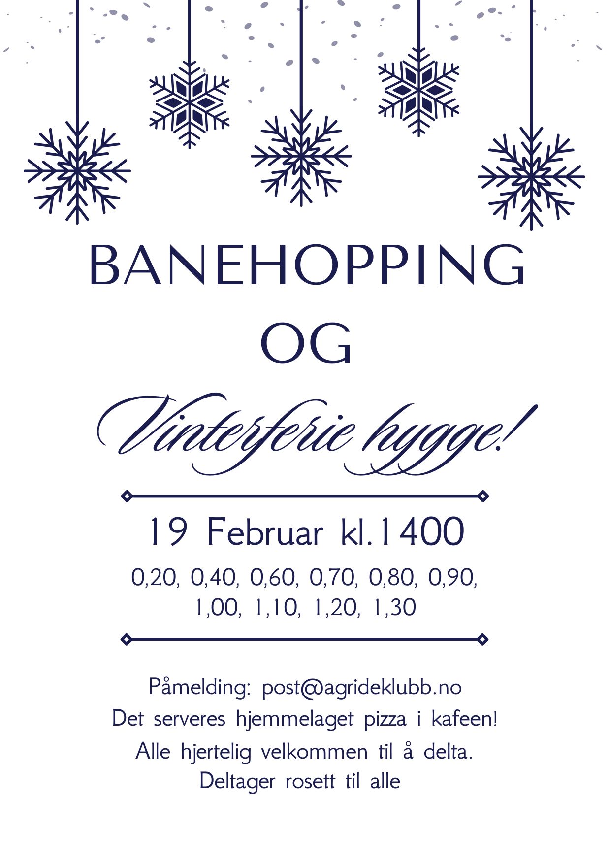 BANEHOPPING 19.FEBRUAR KL.1400 2026