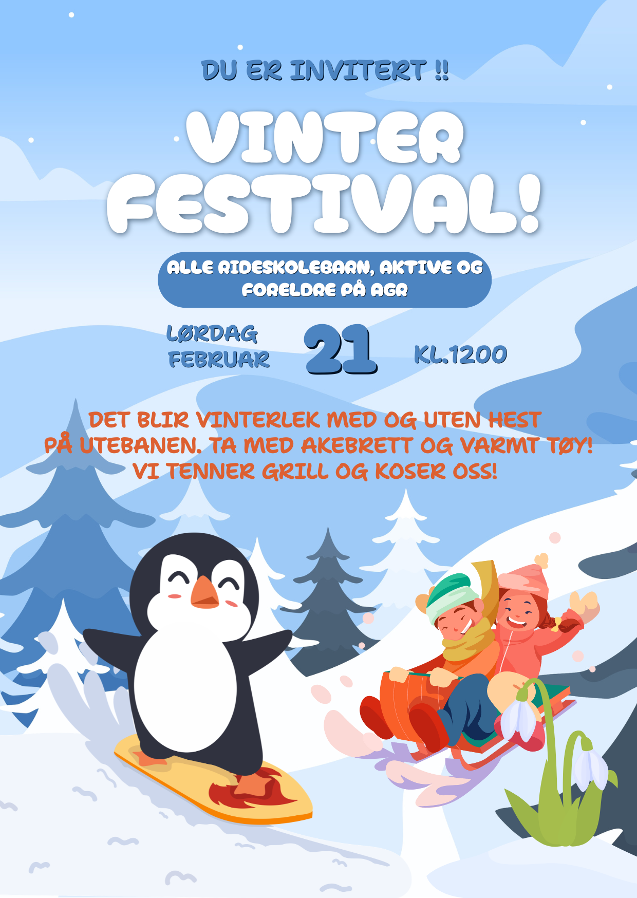Image for Vinterfestival på AGR 21. Februar kl. 1200 