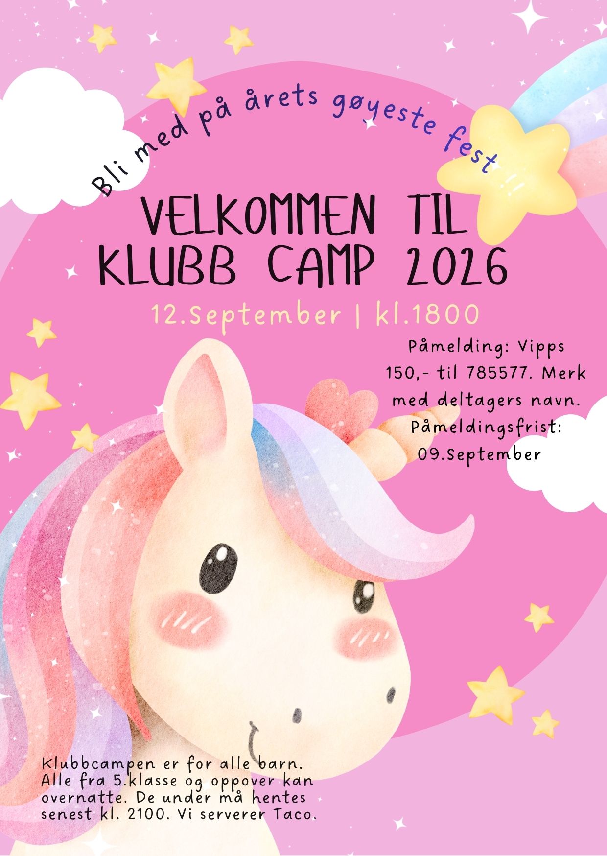 Image for KLUBB CAMP 12.SEPTEMBER 2026
