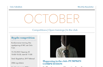 Program for oktober 2022