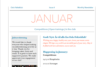 Plan for januar 2023