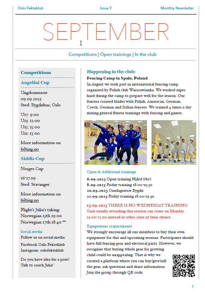 PLAN FOR SEPTEMBER MND