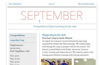 PLAN FOR SEPTEMBER MND