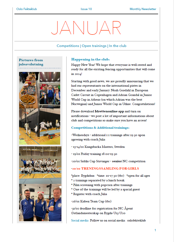 Plan for JANUAR 2024