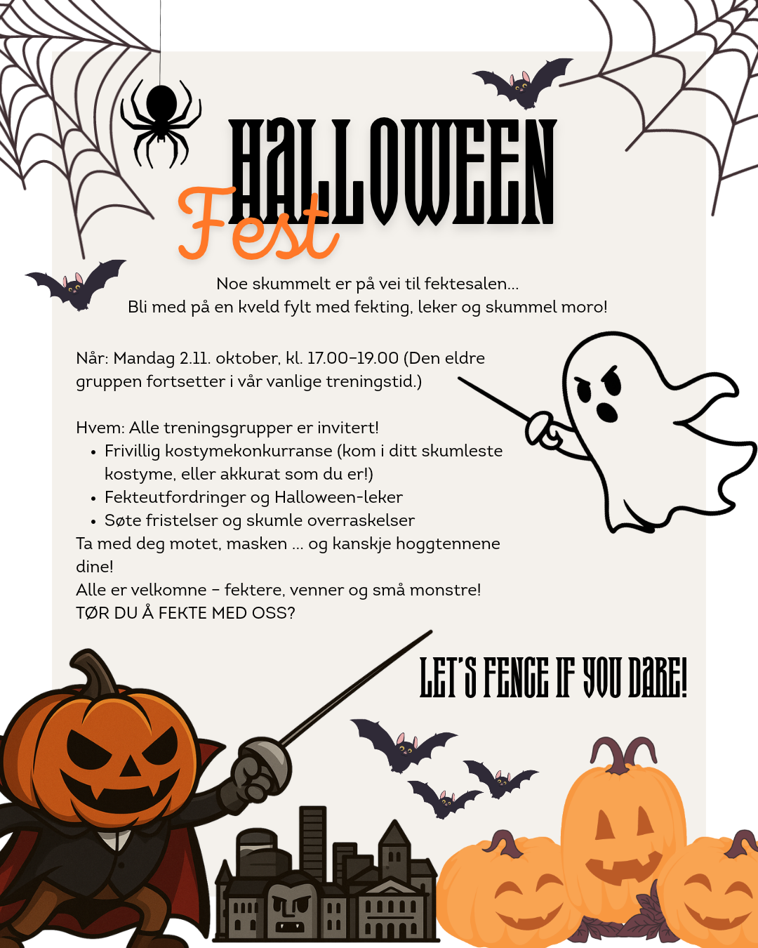 Halloweenfest i Oslo Fekteklub! 