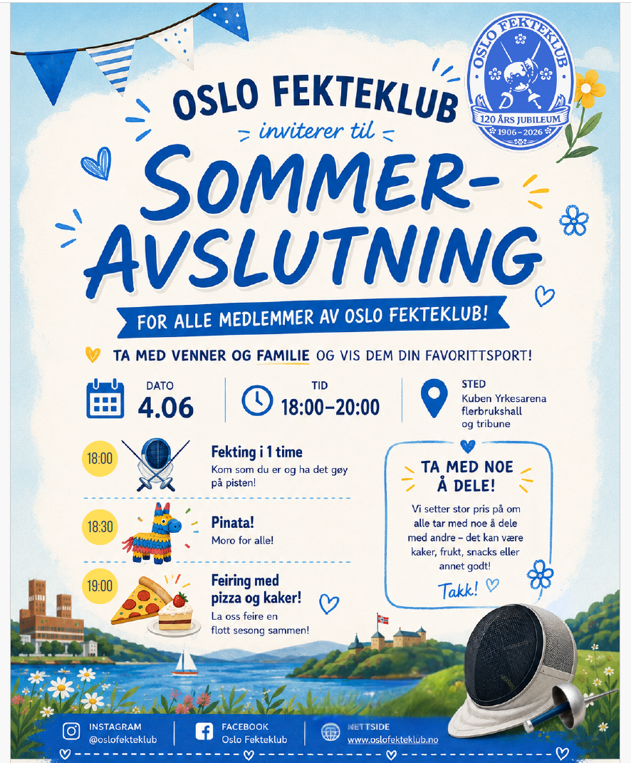 HUSK - Sommeravslutning 4 juni fra kl. 18.00- 20.00 på Kuben 