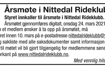 Årsmøte 2021
