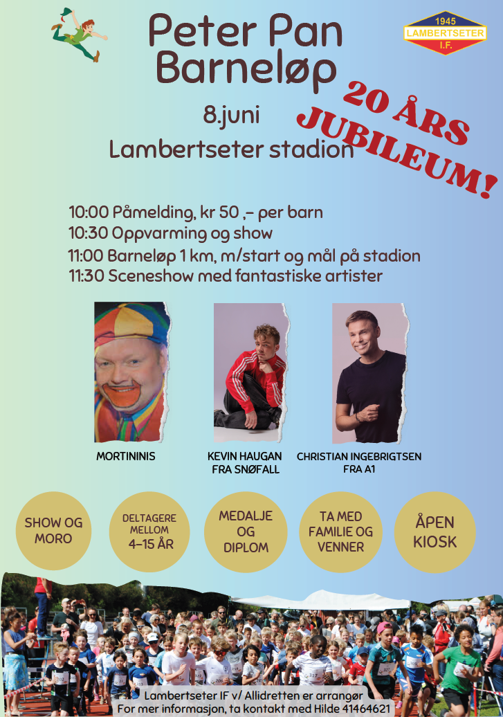 Peter Pan barneløp - Allidretten 20 års jubileum