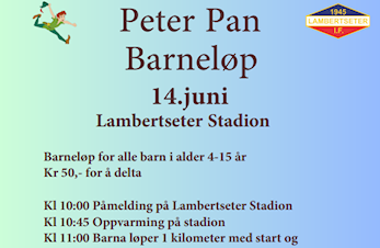 Velkommen til Peter Pan barneløp