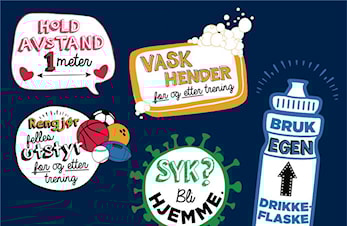Trening innendørs og utendørs i grupper på maks 20
