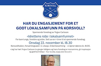Velkommen til 1-årsmarkering for Korsvollhallen