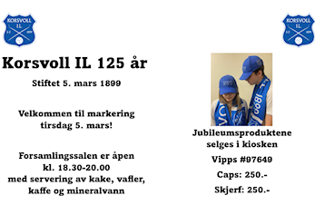Korsvoll IL 125 år!