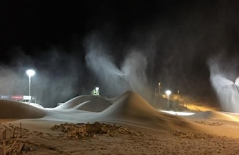 Snøproduksjonen startar i desember