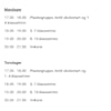 Endring treningstider mandager