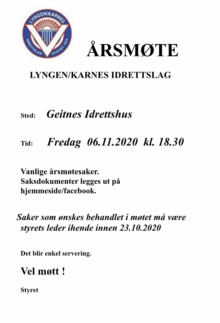 Årsmøte i L/K UTSATT