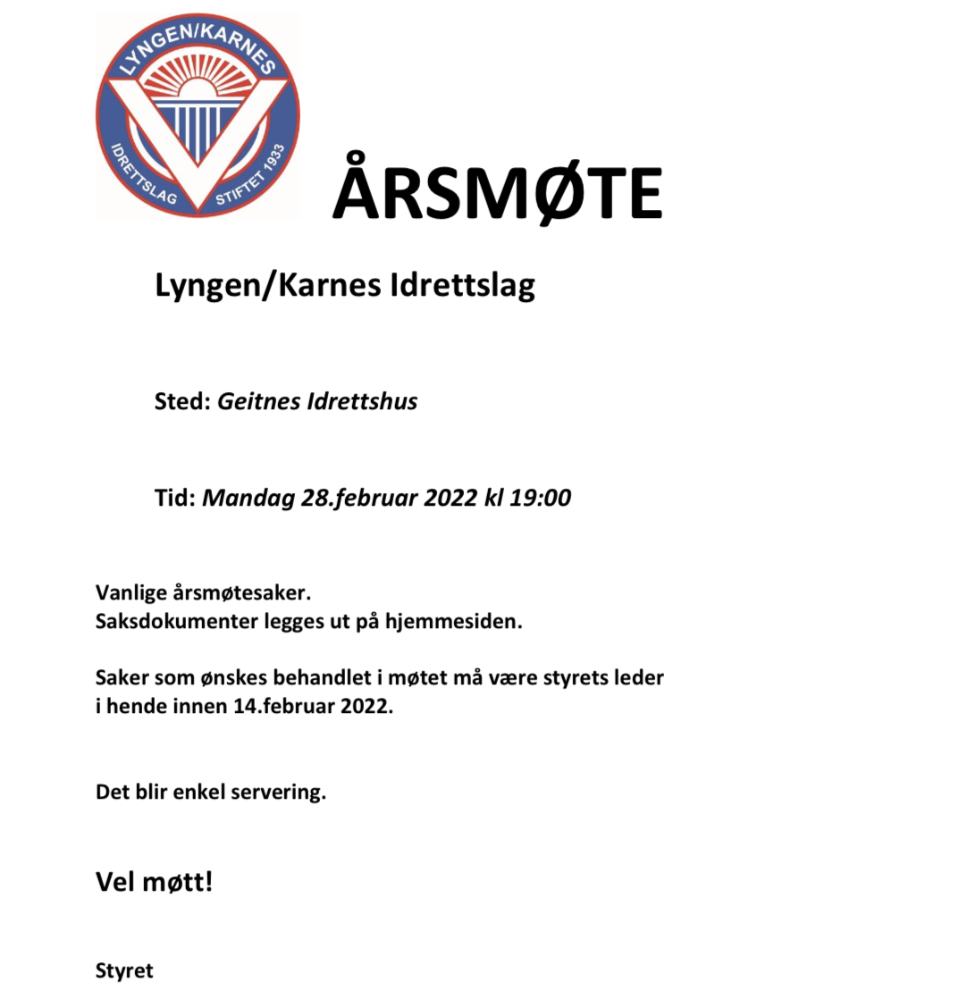 Årsmøte i L/K