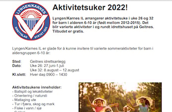 Bli med på aktivitetsuke på Geitnes!