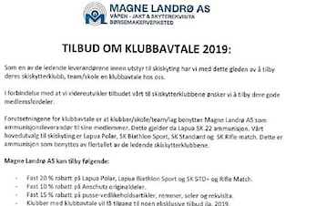 Klubbavtale med Landrø