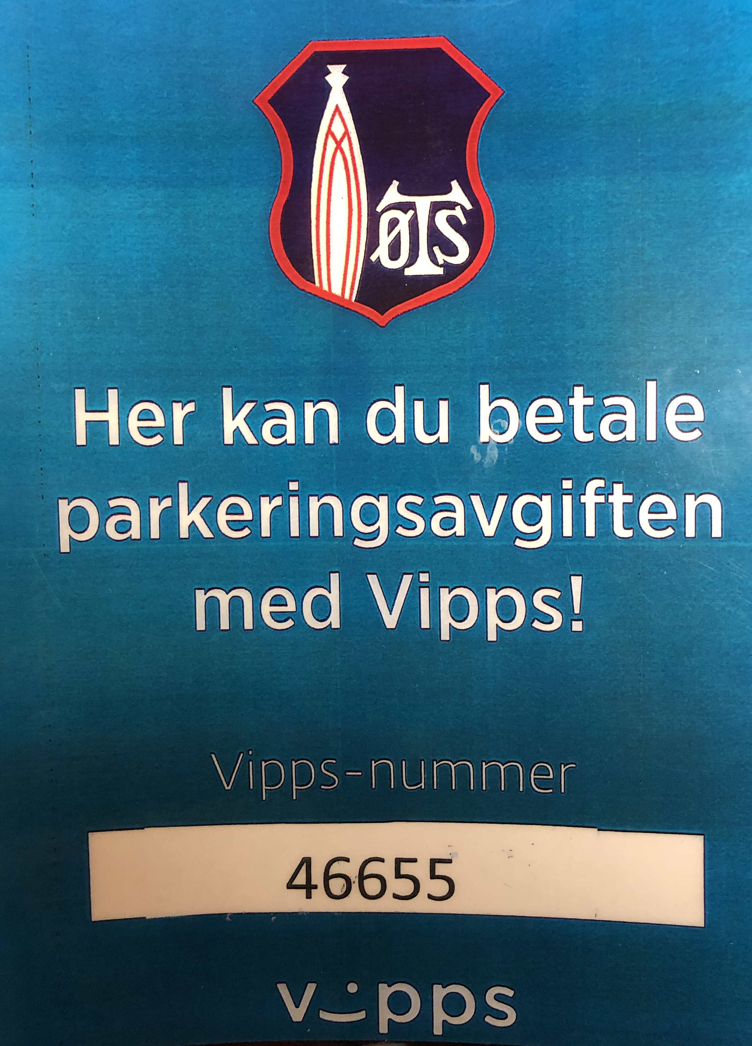 Parkering 50 kr pr dag eller 150 kr for alle dager