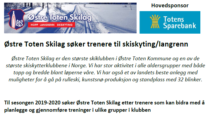 ØTS trenger trenere