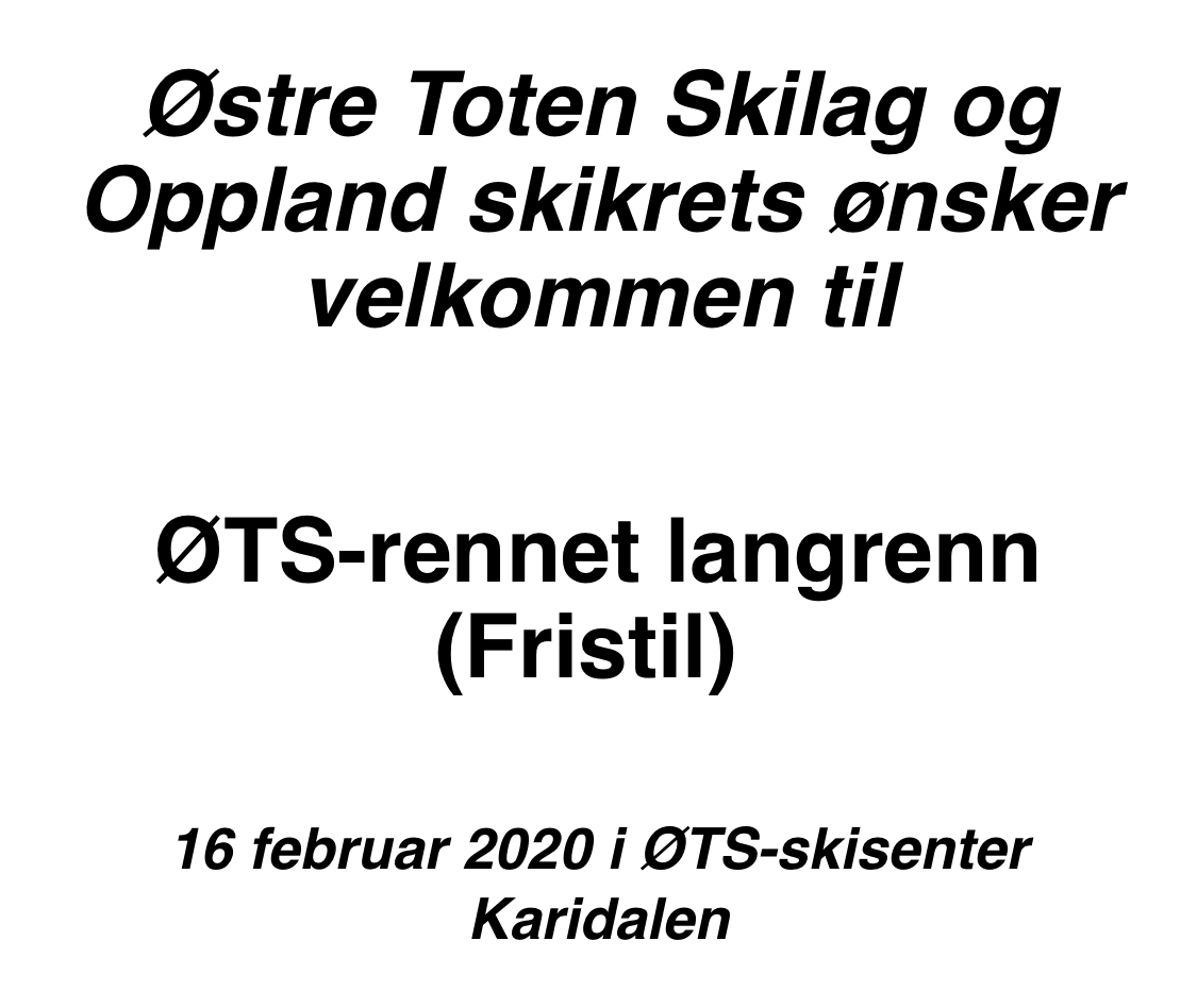 ØTS-rennet langrenn