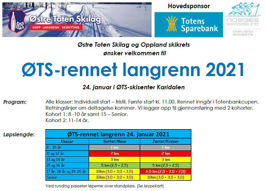 AVLYST: ØTS-rennet 24. januar 2021