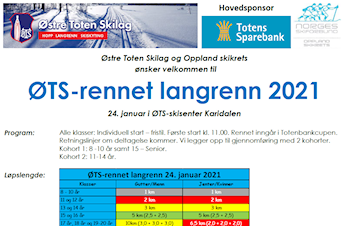 AVLYST: ØTS-rennet 24. januar 2021