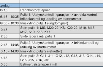 Program lørdag