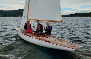 NM gull til C77 Skvulp med Erik Mathisen til rors og mannskap Magne Halvorsen og Mads Mathisen