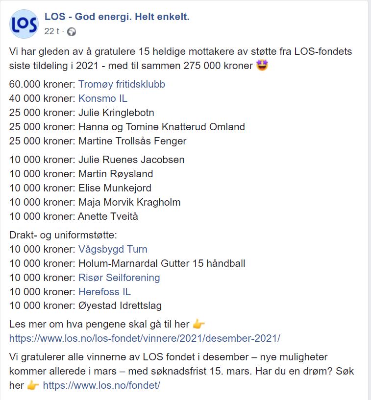 LOS Drakt og uniformstøtte