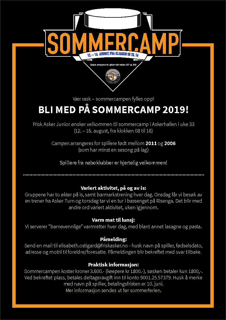 Bli med på Sommercamp 2019!