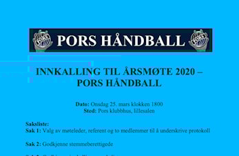 Vi ønsker alle våre medlemmer velkommen til årsmøte!