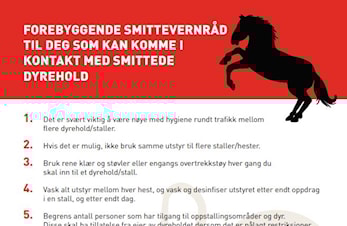 Oppdatering: Restriksjoner på ÅRK sitt ridesenter fra 27.februar etter påvist herpesvirusinfeksjon (EHV-1) i Norge