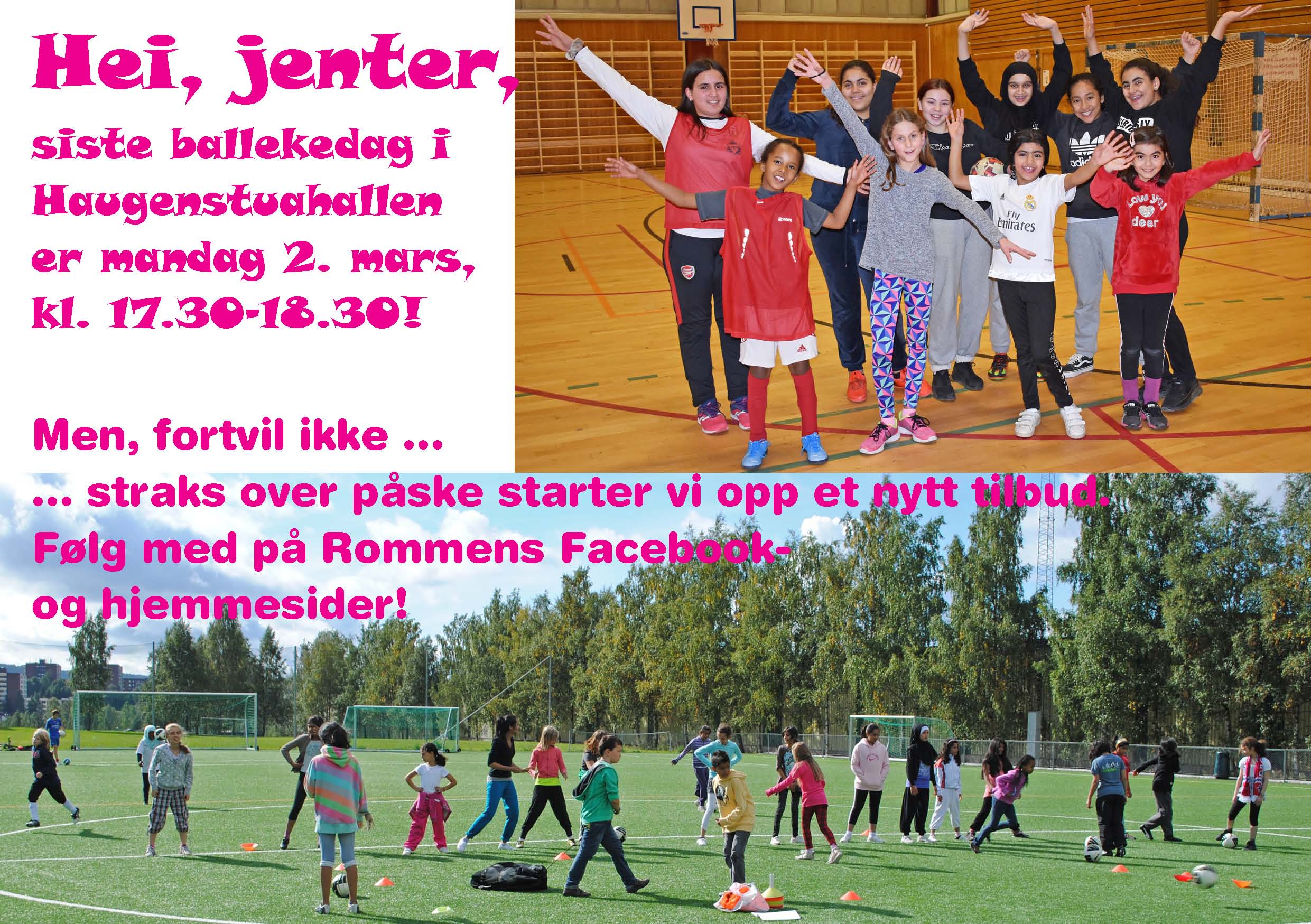 Siste sjanse med ballek i Haugenstuahallen . . .