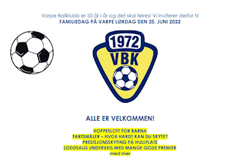 Klare for Familiedag 25.juni- Varpe 50 år!