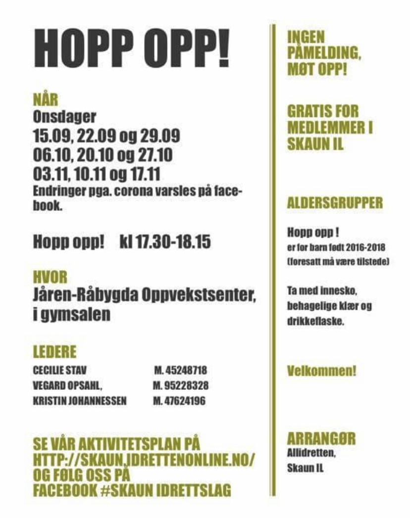 Nå starter Hopp-Opp!