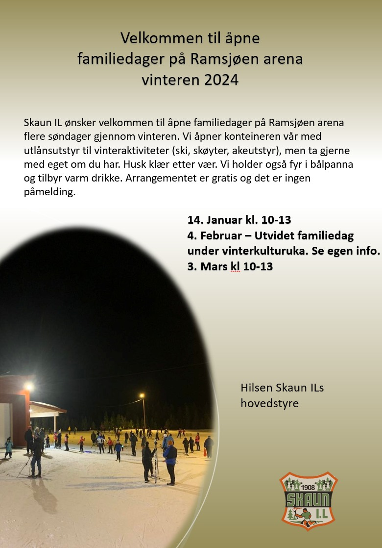 Åpne familiedager på Ramsjøen arena 2024