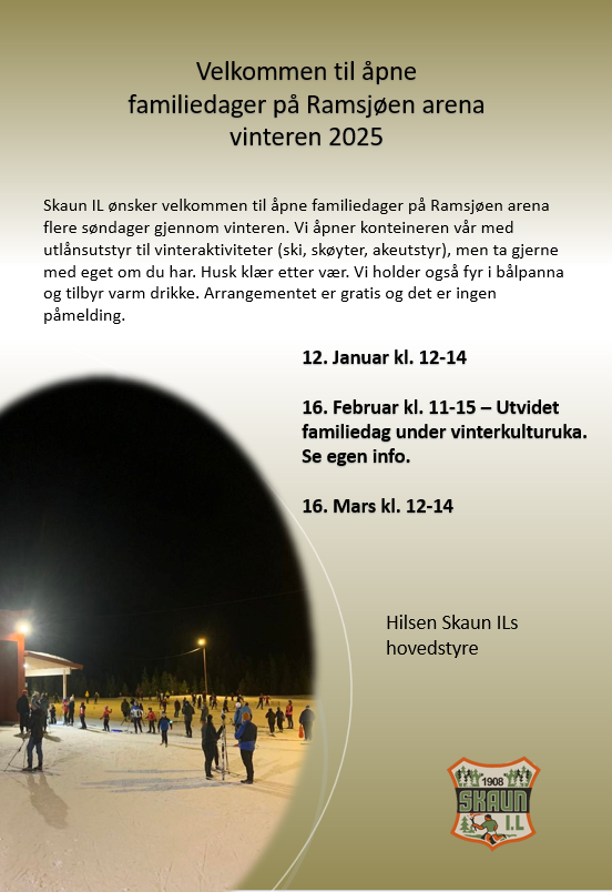 Åpne familiedager på Ramsjøen arena 2025