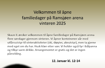 Åpne familiedager på Ramsjøen arena 2025