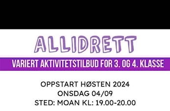 Oppstart av allidrett 3.-4. klasse