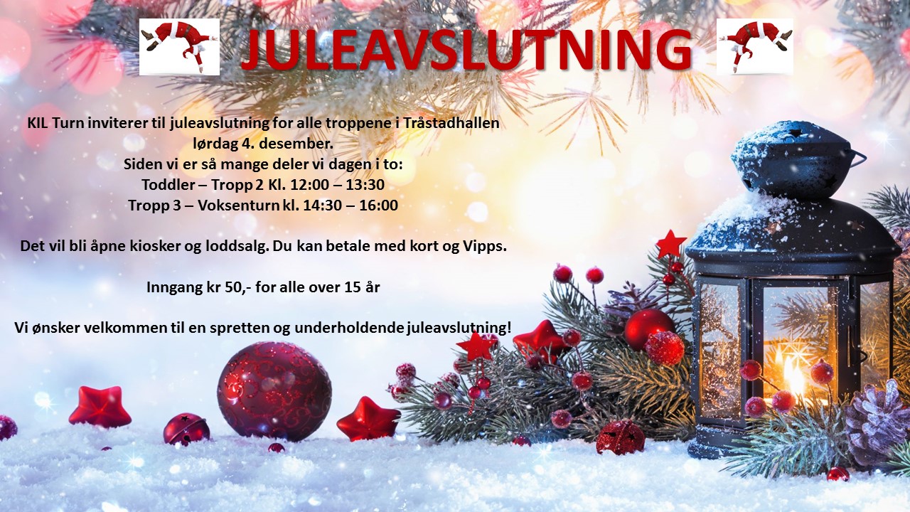 VELKOMMEN TIL JULEAVSLUTNING
