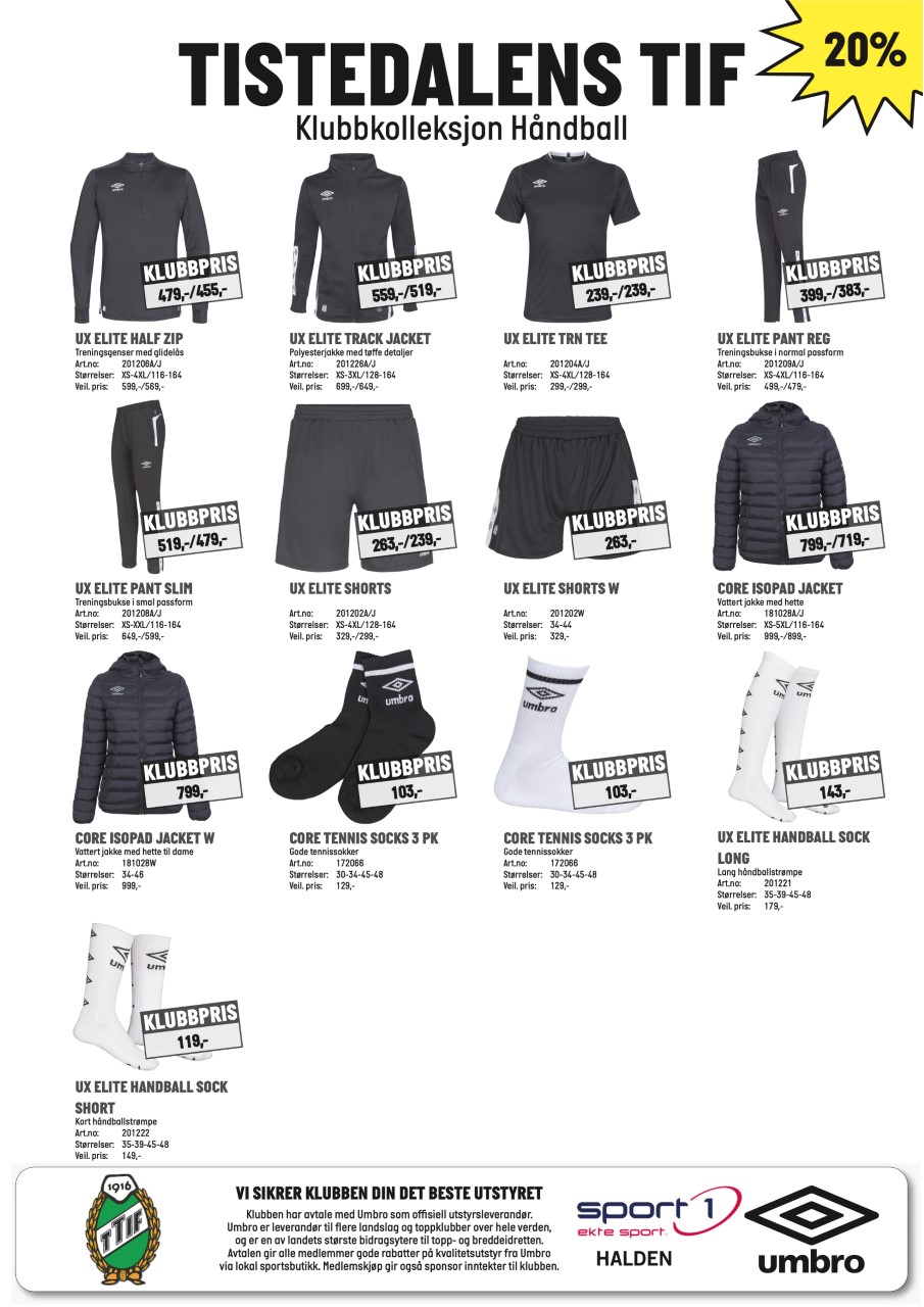 Klubbtøy på Sport1 Halden