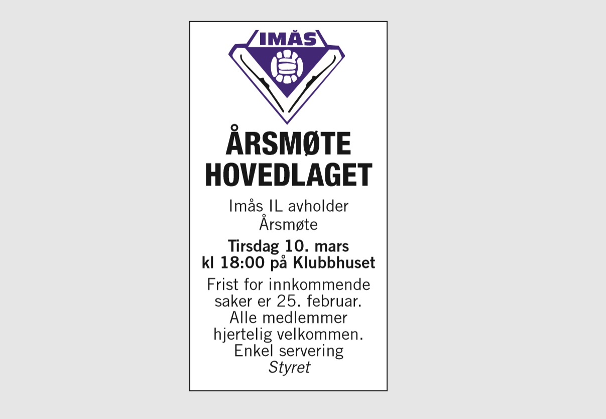 Velkommen til Hovedstyrets årsmøte!