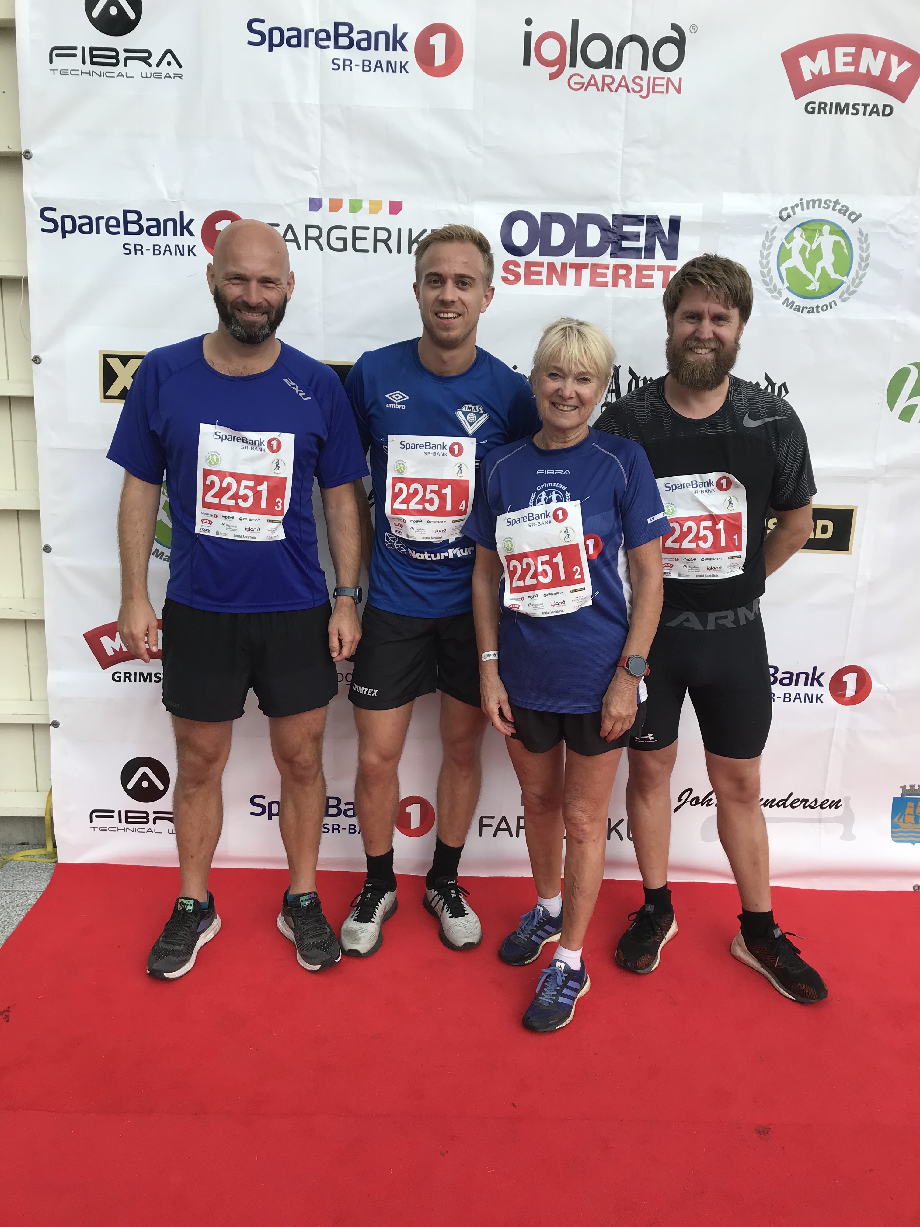 Sikret seier på stafetten i Grimstad Maraton