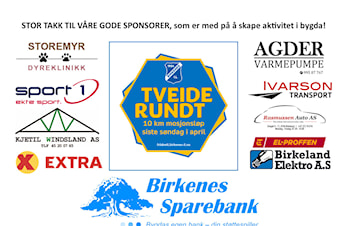 TVEIDE RUNDT ARRANGERES SAMMEN MED GODE SPONSORER!