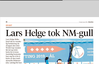 NM Gull til Lars Helge