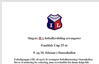 Bemanningslister Gauldalscupen 2019
