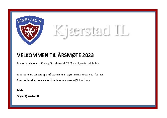 Årsmøte 27 februar 2024
