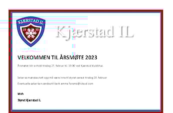 Årsmøte 27 februar 2024