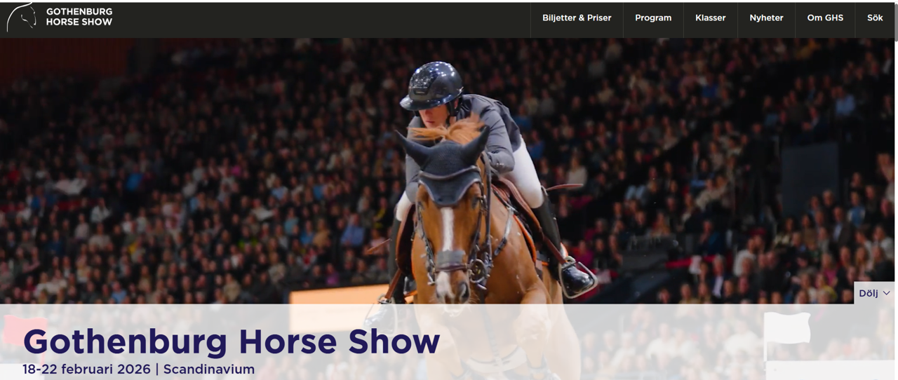 Blir du med til Gøteborg Horse Show?
